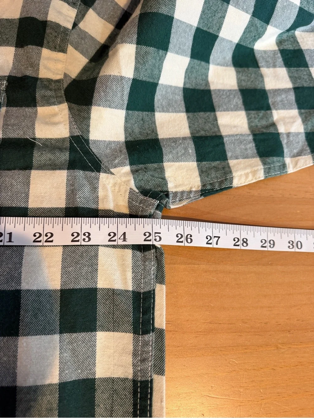 Infinity Apparel Green Cream Buffalo Plaid Flannel Shirt Button Up Shacket XL